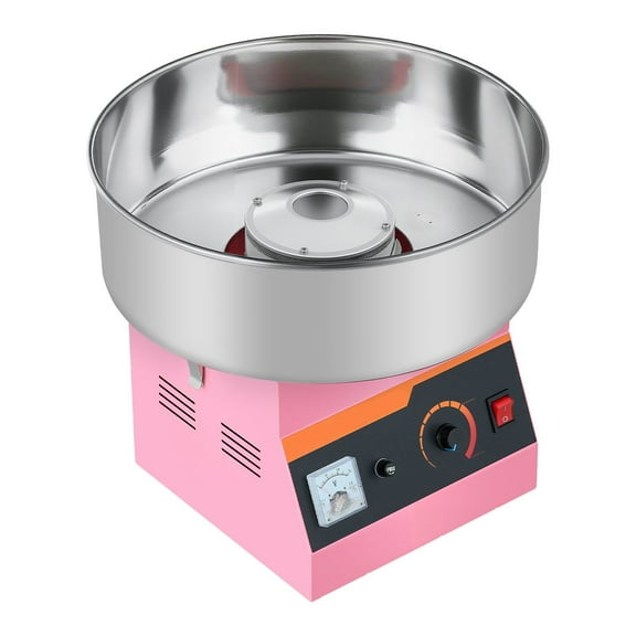 Commercial Cotton Candy Machine Electric Sugar Floss Maker with Stainless Steel Bowl, Smart Overheat Guard, 1000W Heating, Easy Operation, 1 Hour Continuous Use, Quick Cleanup, Party & Home Use Pink