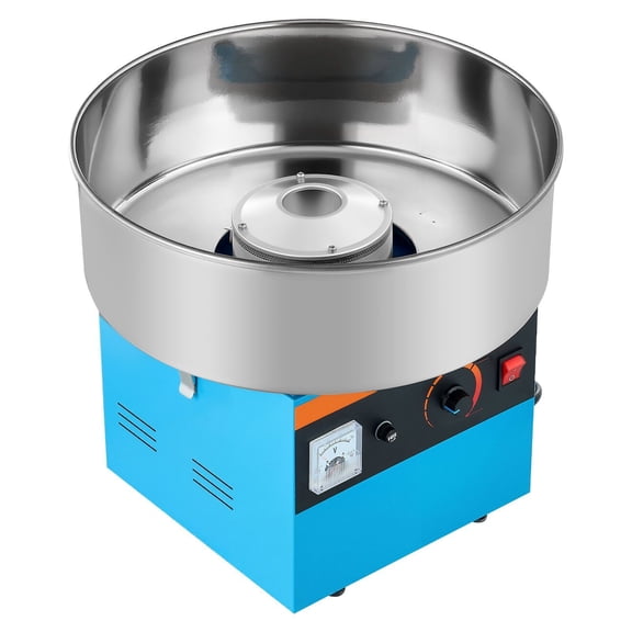 Commercial Cotton Candy Maker Machine, 1000W Electric Candy Floss Maker with 15" Stainless Steel Bowl & Scoop, Perfect for Birthday Parties, Family Events, and Homemade Hard Candy, Blue