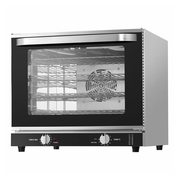 Commercial Countertop Oven, 66L 4-Tier Toaster Oven, 2800W Electric Baking Oven with Tempered Glass Door, Wire Racks Clip Tray Gloves, Stainless Steel Commercial Oven for Restaurant Bakery