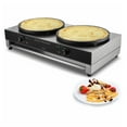 thumbnail image 1 of Commercial Crepe Maker 16 Inch Double Head - 3400W Electric Crepe Machine - Stainless Steel, Adjustable Temp, Non-Stick, 1 of 7