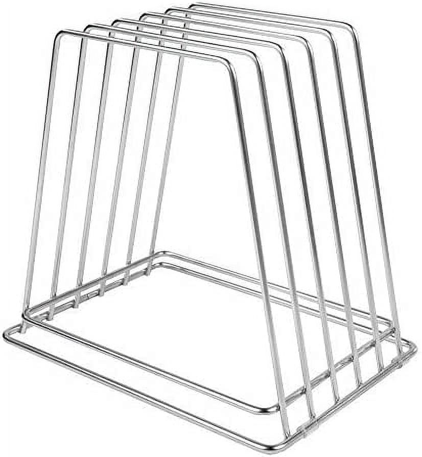 Commercial Cutting Board Rack, Fits 1" Thick Baking Pans and Sheets for Organizer - NSF Stainless Steel, Holds 6 Boards