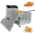 thumbnail image 1 of Commercial Deep Fryer with Basket, Stainless Steel Electric Counter-Top Fryer with Temperature Control for Restaurant and  Home Use, 1 of 6