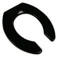 thumbnail image 1 of Commercial Deluxe Plastic Seat, Black, Check Hinge, Elongated Open Front Less Co, 1 of 1