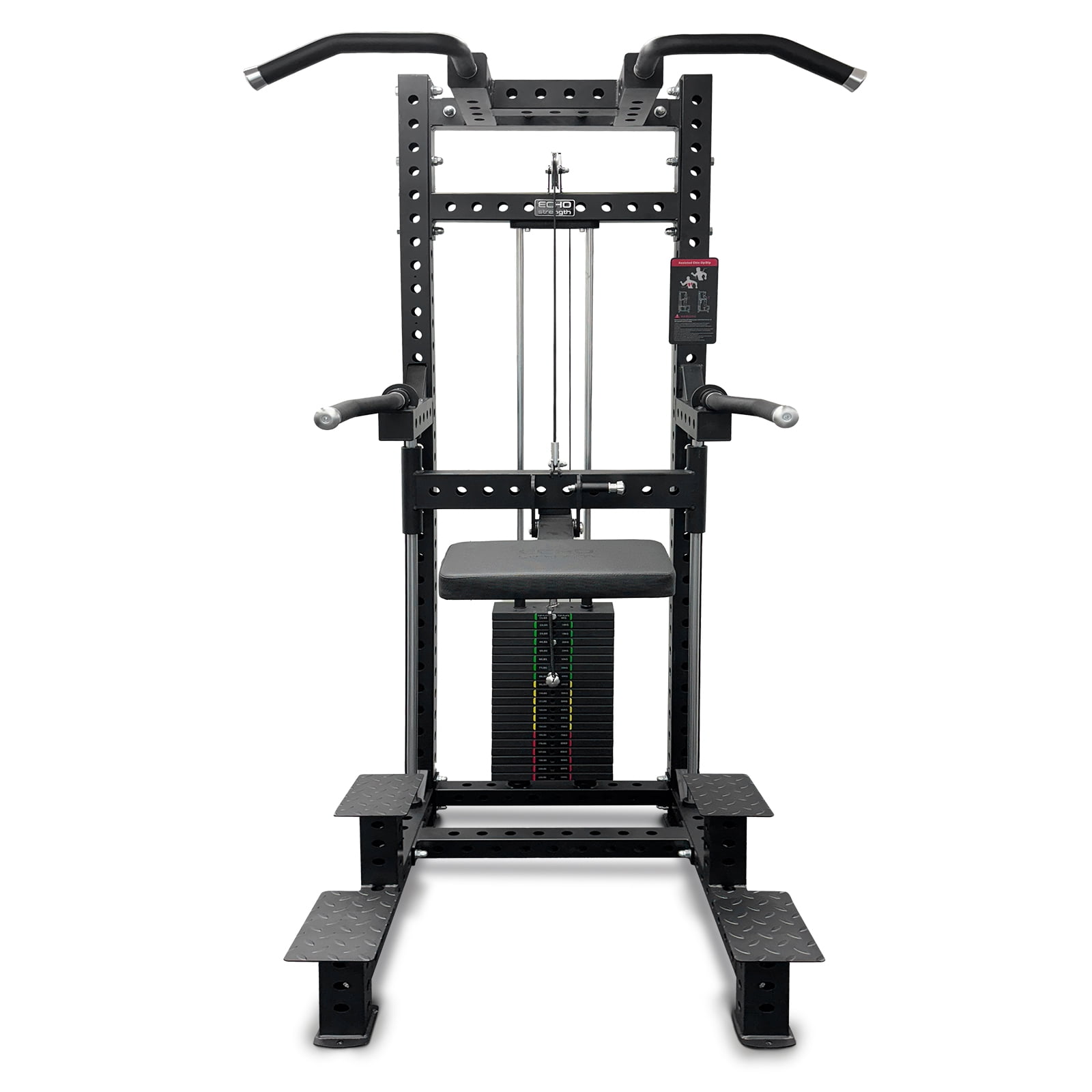 Commercial Dip & Chin Assist Machine with 220LBS Counterweight, Pull Up Assist Station Upper Body Workout Equipment with Adjustable Handles, Multi-Grip Chin Up Bar for Home Gym or Rehabilitation