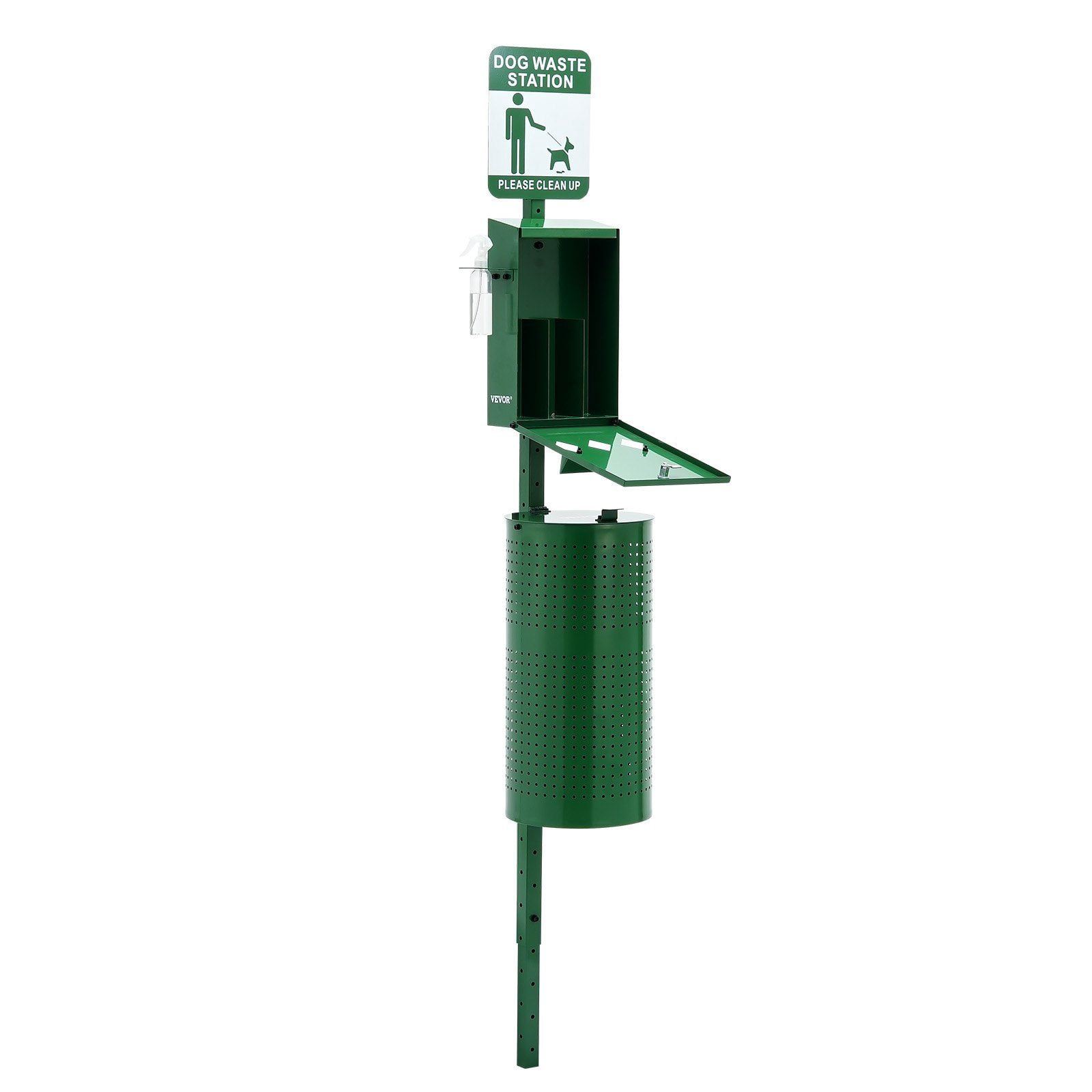Commercial Dog Waste Station with 11.5 Gallon Pet Waste Bin Hand Wash Bottle 50 Can Liners Bag Dispenser and 600 Waste Bags Outdoor Dog Poop Disposal System