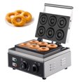 thumbnail image 1 of Commercial Donut Maker 6 Hole, 1550W Electric Doughnut Machine Double-Sided, 50-300°C Temp Control, Non-Stick Teflon, for Kitchen & Business, 1 of 7