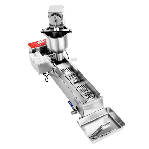 Commercial Donut Maker Machine, Automatic Doughnut Machine 90pcs/hr, Stainless Steel Electric Donut Fryer, 3 Size Adjustable Donut Making Equipment