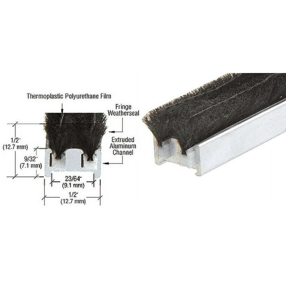 Commercial Door Astragal Seal with Weatherstripping - 96 in long