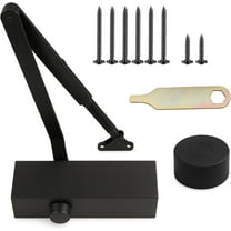 Commercial Door Closer Heavy Duty - Door Automatic Closer Adjustable Spring Size 2-4 - Automatic Door Closers for Home and Commercial Entrances - Non Handed - Fit Doors up to 220 LBS