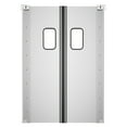 thumbnail image 1 of Commercial Double Aluminum Swinging Traffic Door with 9 In. x 14 In. Window - 72 In. x  84 In. Door Opening, 1 of 5