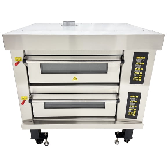 Commercial DoubleDeck Electric Pizza Oven Independent Heating Control Baking Oven 220V 3Phase