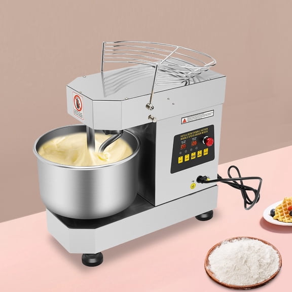 Commercial Dough Mixer 10.5QT, 750W Spiral Dough Kneading Machine with Variable Speed Control, Stainless Steel Bread & Pizza Dough Mixer, Heavy Duty Stand Mixer for Home & Bakery