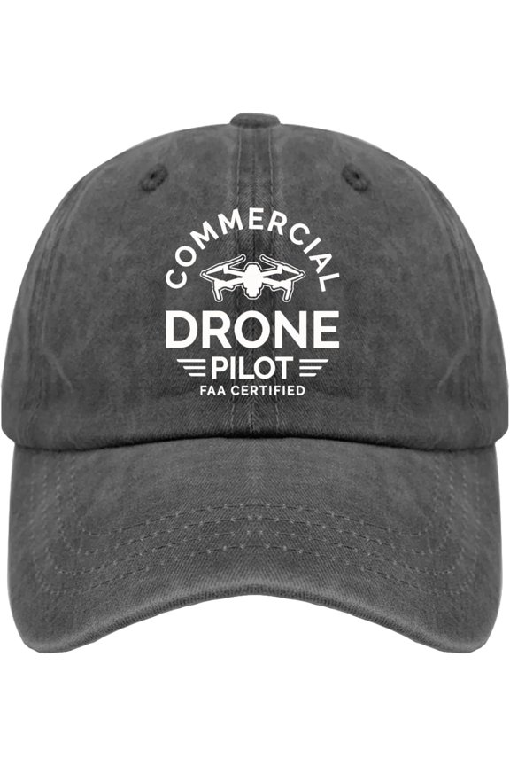 Commercial Drone Pilot FAA Certified Hat Vintage Cotton Washed Baseball Caps Adjustable Dad Hat