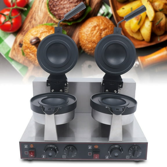 Commercial Dual Panini Press Sandwich Maker Grill Electric Burger Toaster 2.4KW
