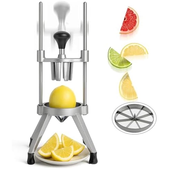 Commercial Easy Wedger Lemon Cutter Fruit Orange Lime Slicer 8 Section 304 Stainless Steel Blade Vegetable Tomatoe Potatoe Chopper Dicer for Home Bar Restaurant$$Home Decor, Kitchen, & Other
