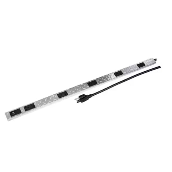 Commercial Electric 10-Outlet 2 USB Heavy-Duty Power Strip with Circuit Breaker