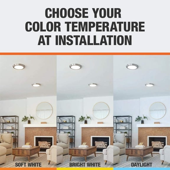 Commercial Electric 13 in. Oil Rubbed Bronze Color Changing LED Ceiling Flush Mount (2-Pack)