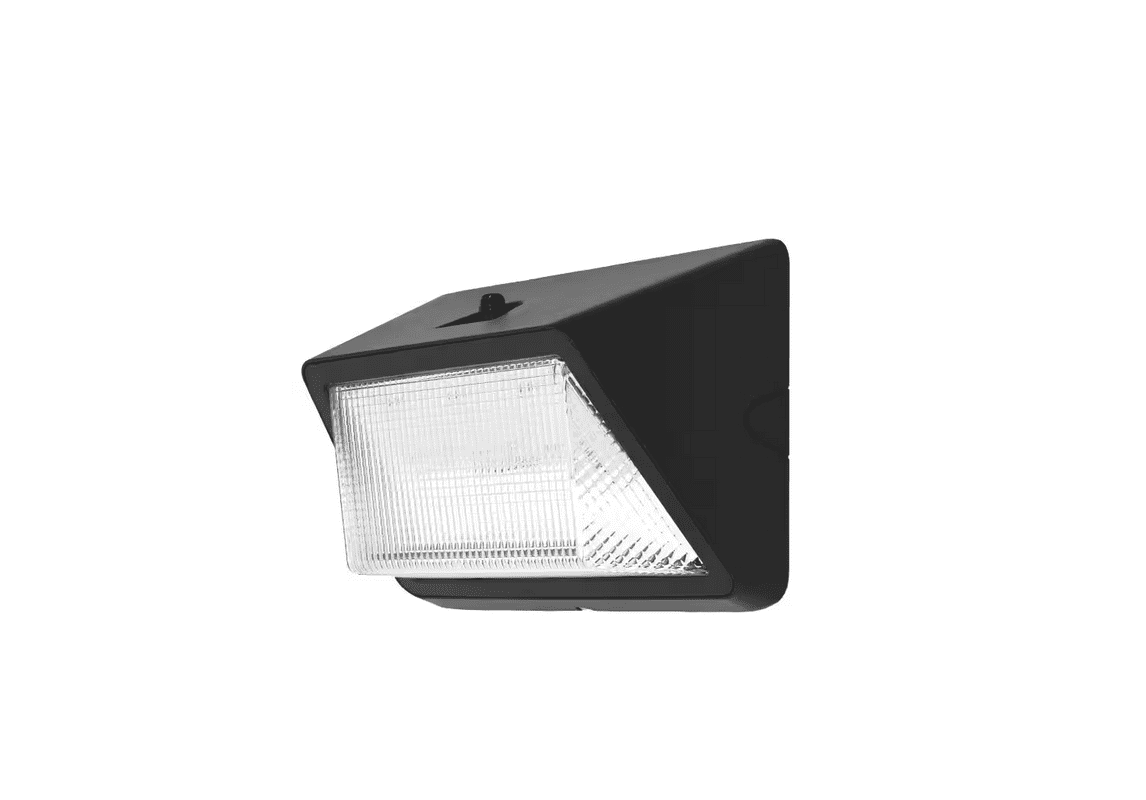 Commercial Electric 175W Equivalent Integrated LED Bronze Dusk to Dawn Commercial Refractor Wall Pack Light, 6500 Lumens, 4000K