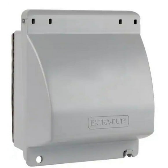 Commercial Electric 2-Gang Extra Duty Metallic Weatherproof in-Use Cover (73-in-1-Configurations), Gray