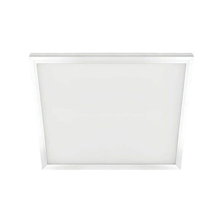 2 ft. x 2 ft. 48-Watt 4250 Lumens White Integrated LED Edge-Lit Flat Panel T-Bar Flush Mount Troffer Color Changing CCT 2 ft. x 2 ft. 48-Watt 4250 Lumens White Integrated LED Edge-Lit Flat Panel T-Bar Flush Mount Troffer Color Changing CCT