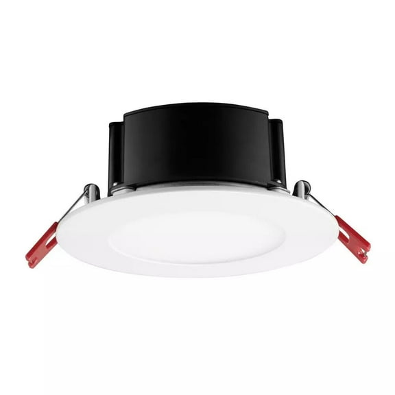 Box on Top Integrated LED 4 in Round Canless Recessed Light for Kitchen Bathroom Livingroom, White Soft White