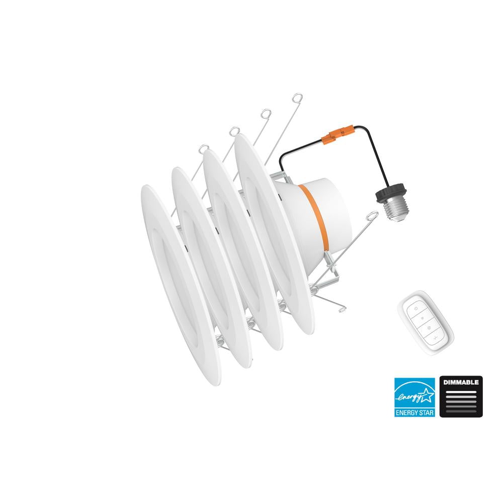 Commercial Electric 5 in. and 6 in. LED Recessed Trim & Switch (4-Pack) - New