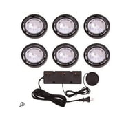 Commercial Electric 6-Light Under Black Puck Kit with Touch Dimmer - New