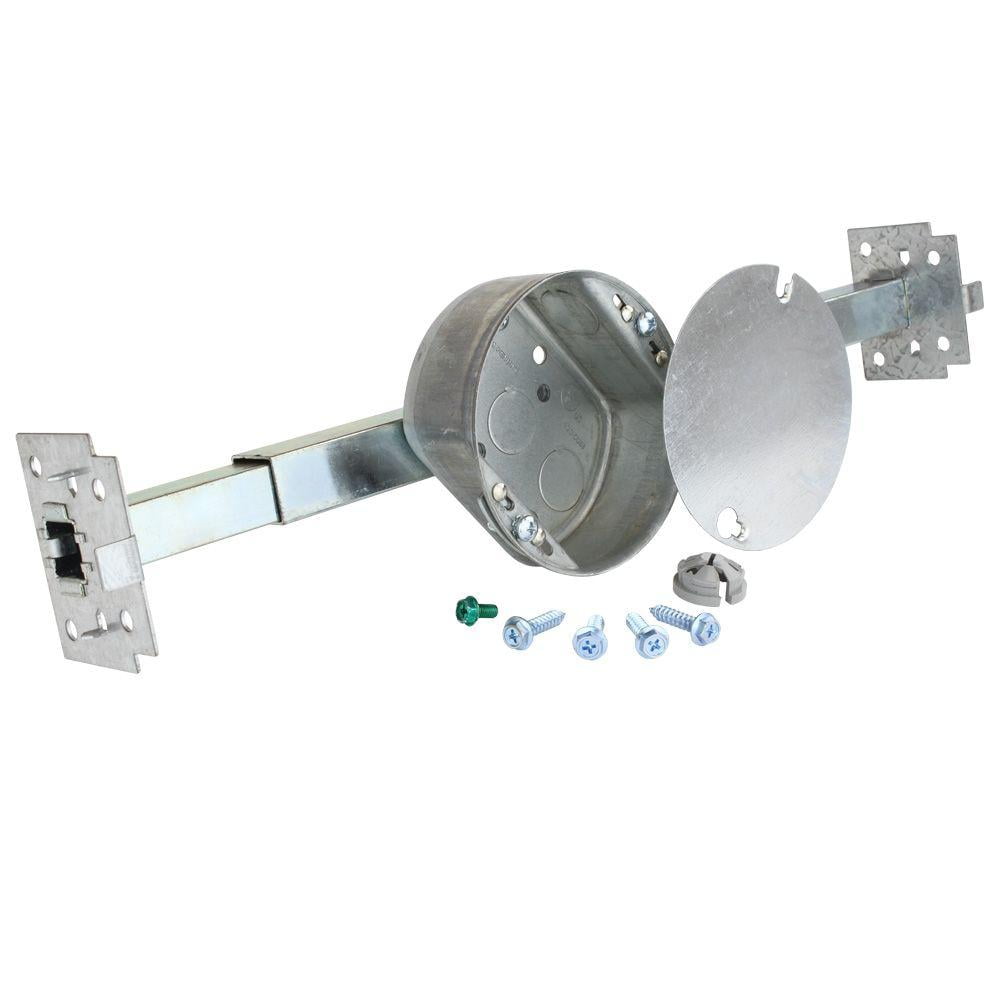 4-inch Round Metallic Ceiling Fan Brace Kit with 1-1/2 inch Box