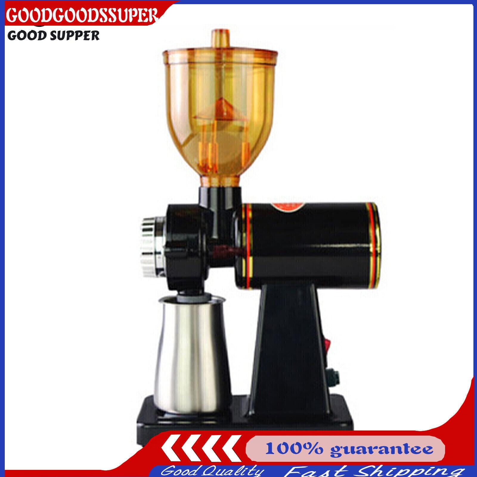 Commercial Electric Coffee Grinder Automatic Burr Mill Bean Home Office