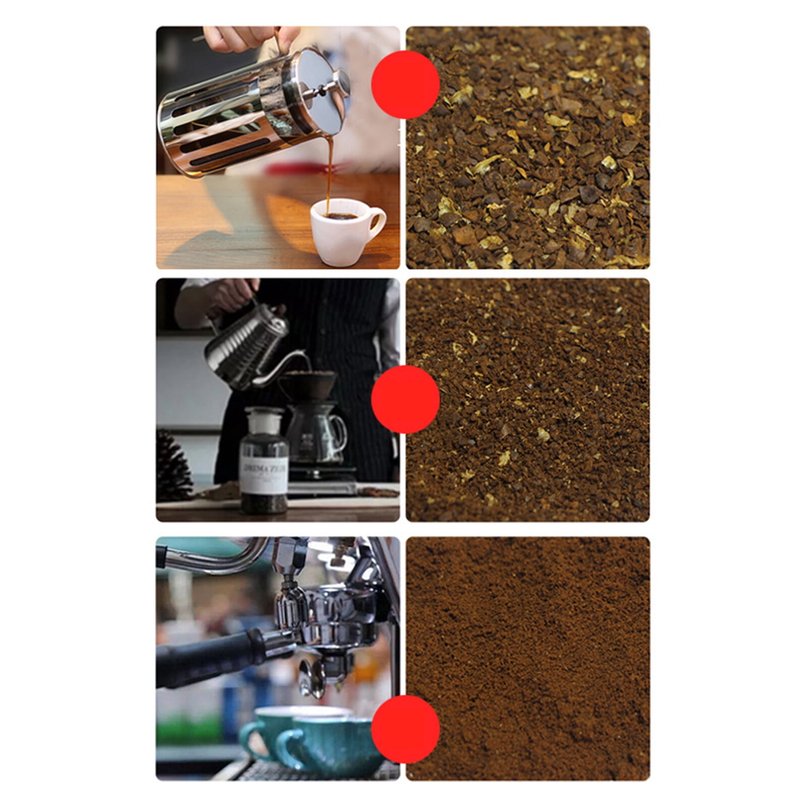 7.68*4.72*14.17 Commercial Electric Coffee Grinder Automatic Burr Mill Bean Home Office Grinder Black