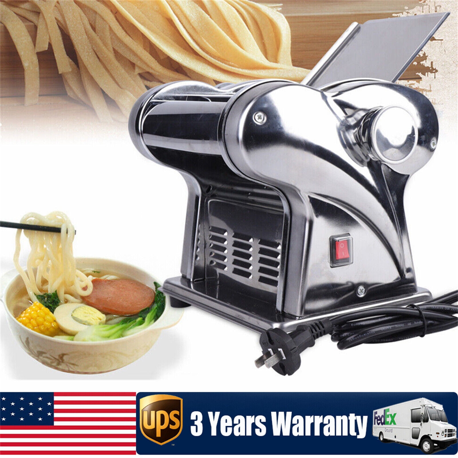 Commercial Electric Dough Roller Sheeter Noodle Pasta Maker Machine