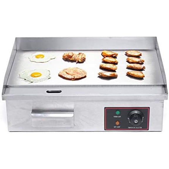Commercial Electric Griddle 22" 1.6KW Flat Top Griddle Grill Teppanyaki Grill Non-Stick Countertop BBQ Grill Adjustable Temp Control for Pancake Chicken Steak$$Garden &