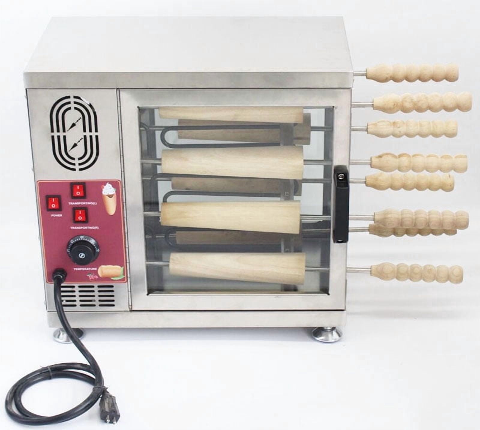 Commercial Electric Ice Cream Cone Cake Roll Maker Cake Oven Machine with 16pcs Roll Mold 110V