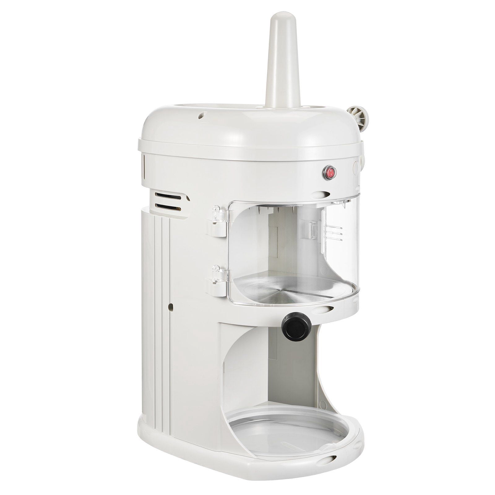 Commercial Electric Ice Shaver Crusher 250W 1500RPM 220lbs per Hour Fluffy Snow Cone Machine for Home Party Event Snack Bar Commercial Use White