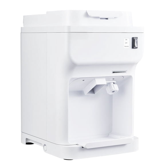 Commercial Electric Ice Shaver Crusher 350W 1500RPM 220lbs Per Hour Snow Cone Maker with 4L Ice Cube Box Tabletop Shaved Ice Machine for Home Bar Party Event Commercial Use White
