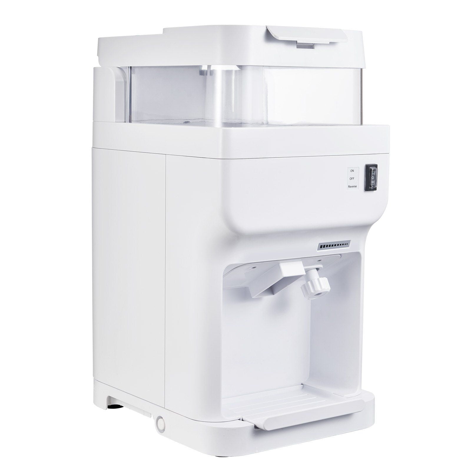Commercial Electric Ice Shaver Crusher 350W 1500RPM 220lbs Per Hour Snow Cone Maker with 8L Ice Cube Box Tabletop Shaved Ice Machine for Home Bar Party Event Commercial Use White
