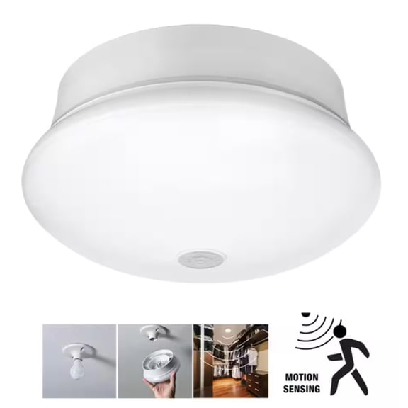Commercial Electric Motion Sensor, LED 7" kitchen, laundry room, basement Ceiling Flush Mount Light