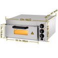Commercial Electric Pizza Oven 14" Single Deck Layer 1300/2000W with