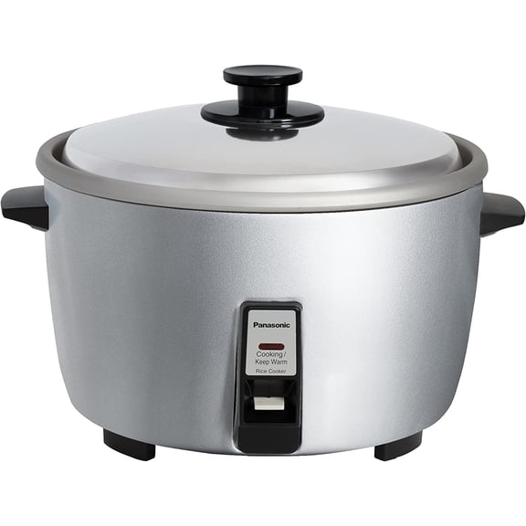 Commercial Electric Rice Cooker, 120V Large Capacity 46-Cup (Cooked), 23-Cup (Uncooked) with One-Touch Operation - SR-GA721L - Silver