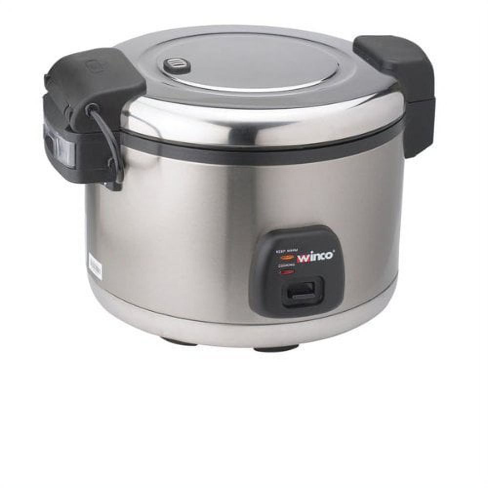 Commercial Electric Rice Cooker & Warmer with Hinged Cover - 30