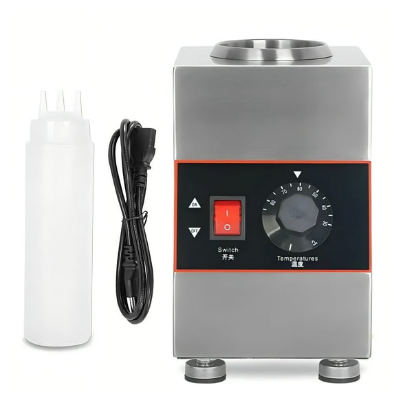 Commercial Electric Sauce Warmer, Hot Fudge Warmer, Electric Cheese Sauce Warmer Dispenser Cheese Dispenser Warmer with 1 Pump, 110v/60Hz