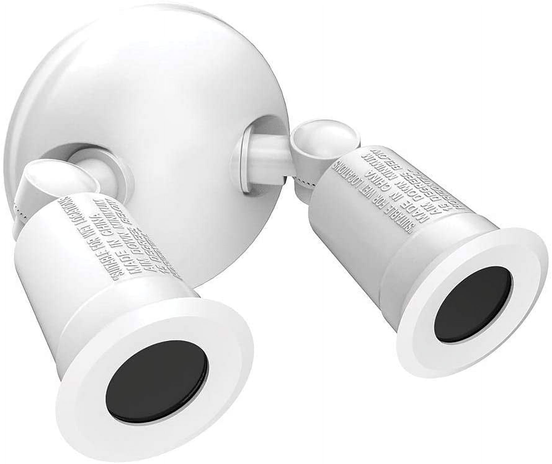 Commercial Electric Twin-Head White Outdoor Flood Light