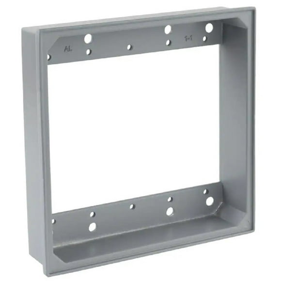 Commercial Electric WDE000G Gray 2-Gang Weatherproof Extension Box Cast Metal