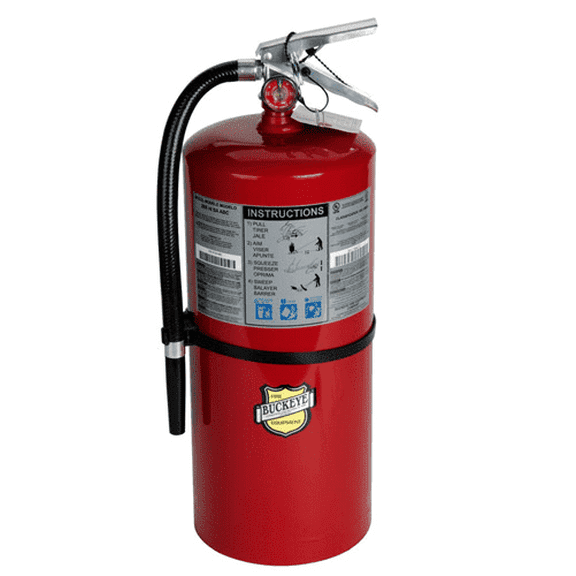Commercial Fire Extinguisher 20 lb 10-A:120-B:C with Wall Hook. Buckeye Fire Equipment 12120 20S .