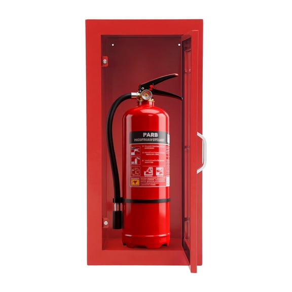 Commercial Fire Extinguisher Cabinet Semi Recessed Extinguisher Wall Cabinet for Home&Commercial Use