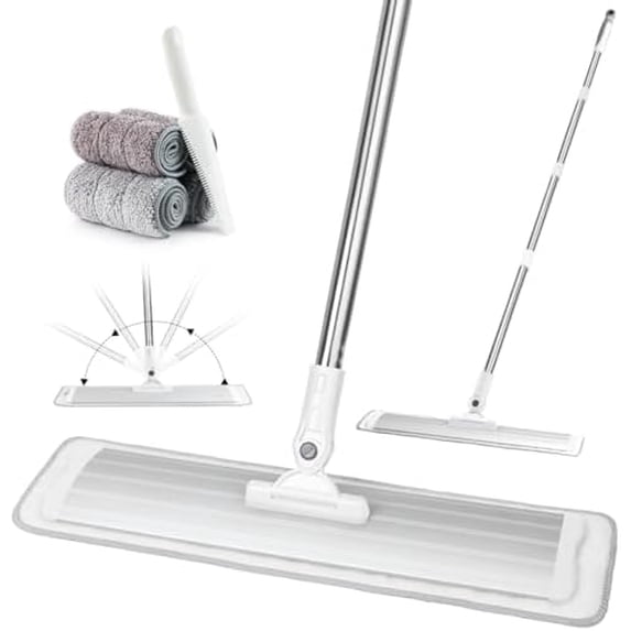 Commercial Flat Microfiber Floor Mop Cleaning System 18