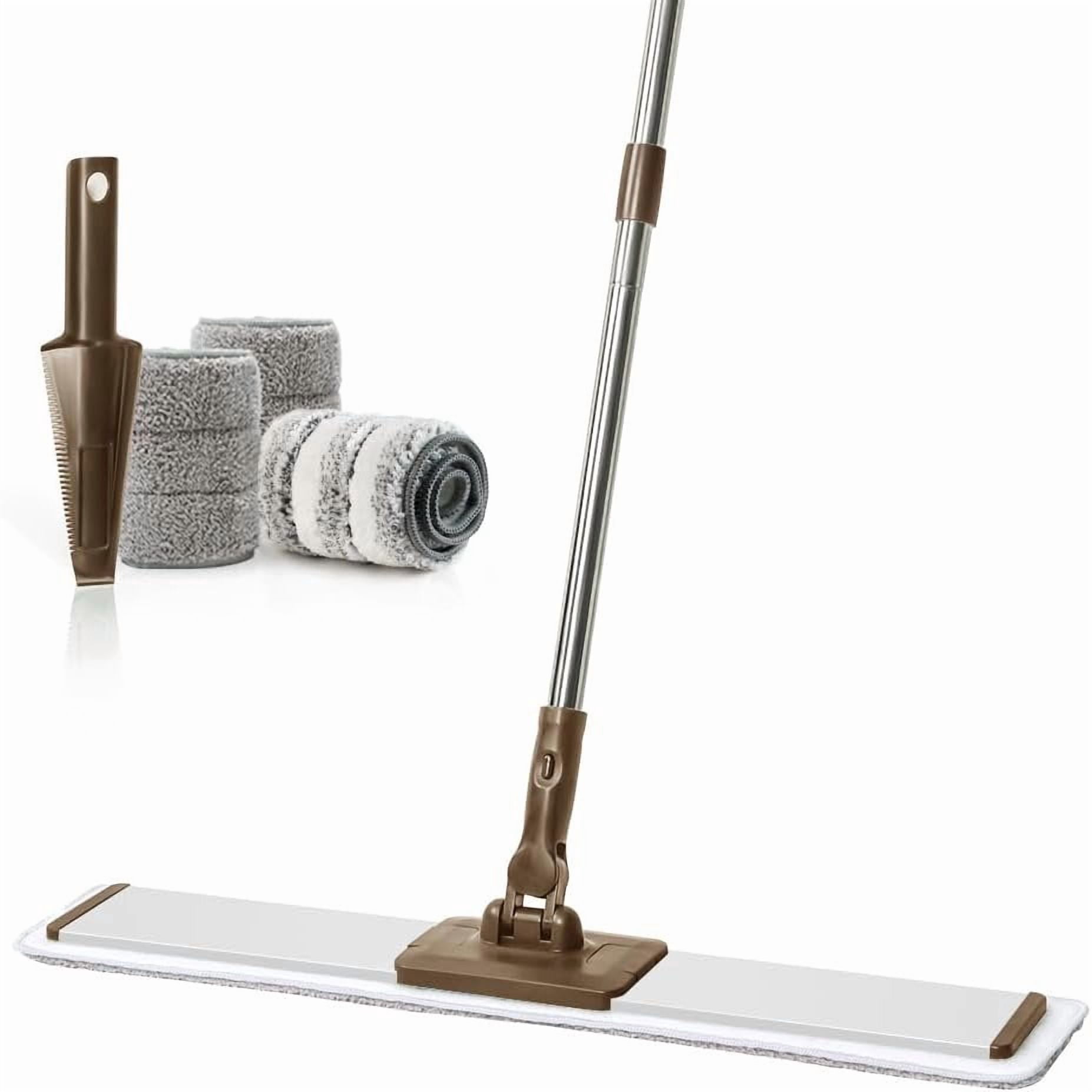 Commercial Flat Microfiber Floor Mop Cleaning System 24" Inch Wet Dry ...