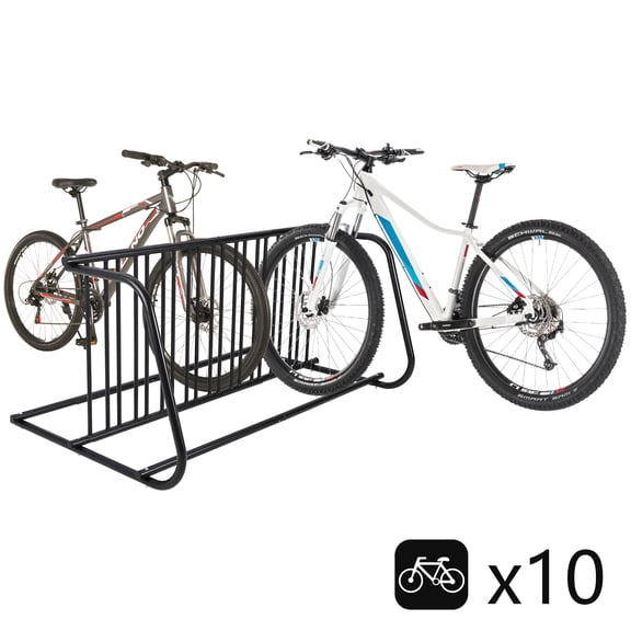 Commercial Floor Bike Rack Stand,Gr idBike Rack Ground, 10-Bike Capacity Dual Sided Bicycle Storage Stand Floor Parking Stand for Garages, Stores, Schools & Universities Power Coated Steel
