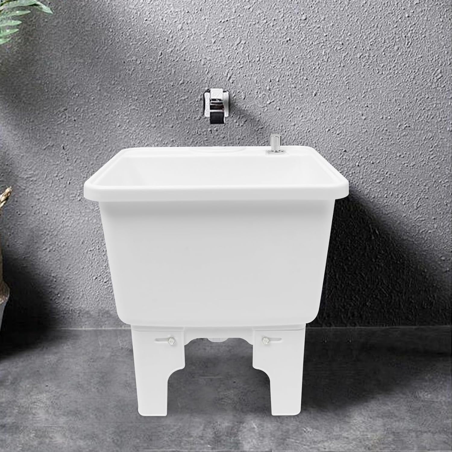 Commercial Floor Mop Sink,Portable Camping Sink,Indoor and Outdoor Utility Sink,Commercial Utility Floor Mount Mop Basin for Restaurant, Garage, Basement