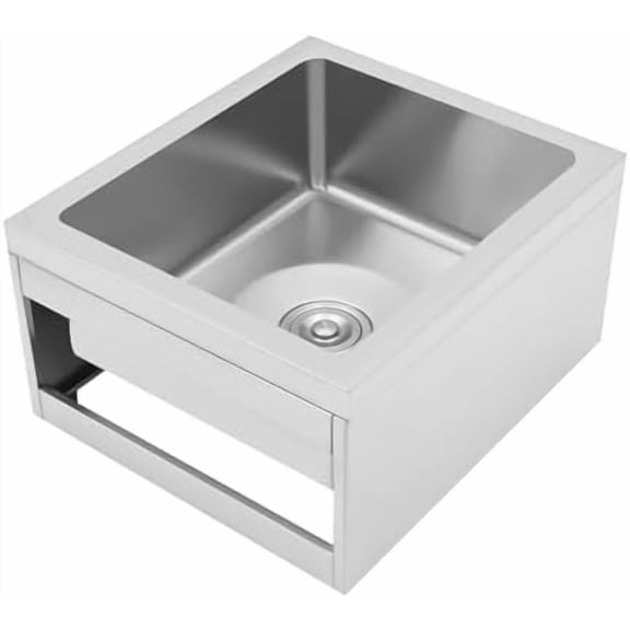 Commercial Floor Mount Mop Sink, 19x16 Inch Free Standing Utility Sink, Mop Cleaning Sink with Strainer and Grippy Feet for Restaurants, Hotels, Fitness Centers$$Tools & Hardware Other